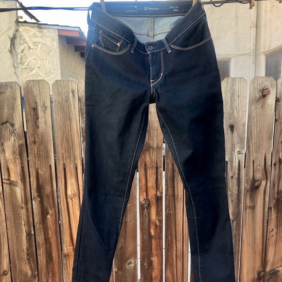 Dark Bold Curve Levi’s Skinny Jeans LONG - Picture 1 of 3